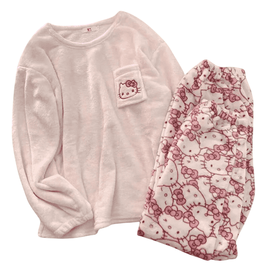 Hello Kitty Velvet Pajama Set